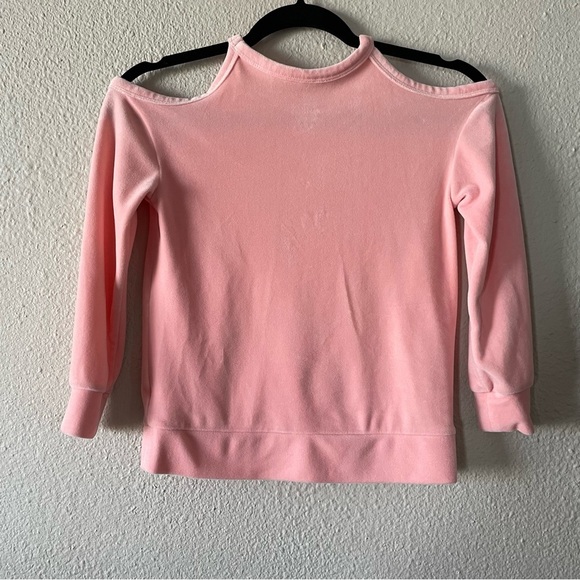 Justice Velour Top Girls Size 6/7 Pink - Picture 4 of 6